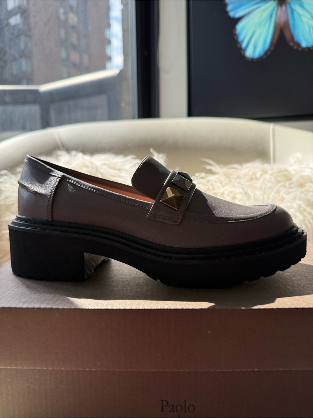 New, Linea Paolo Essex-L Moss Leather Loafers 6.5